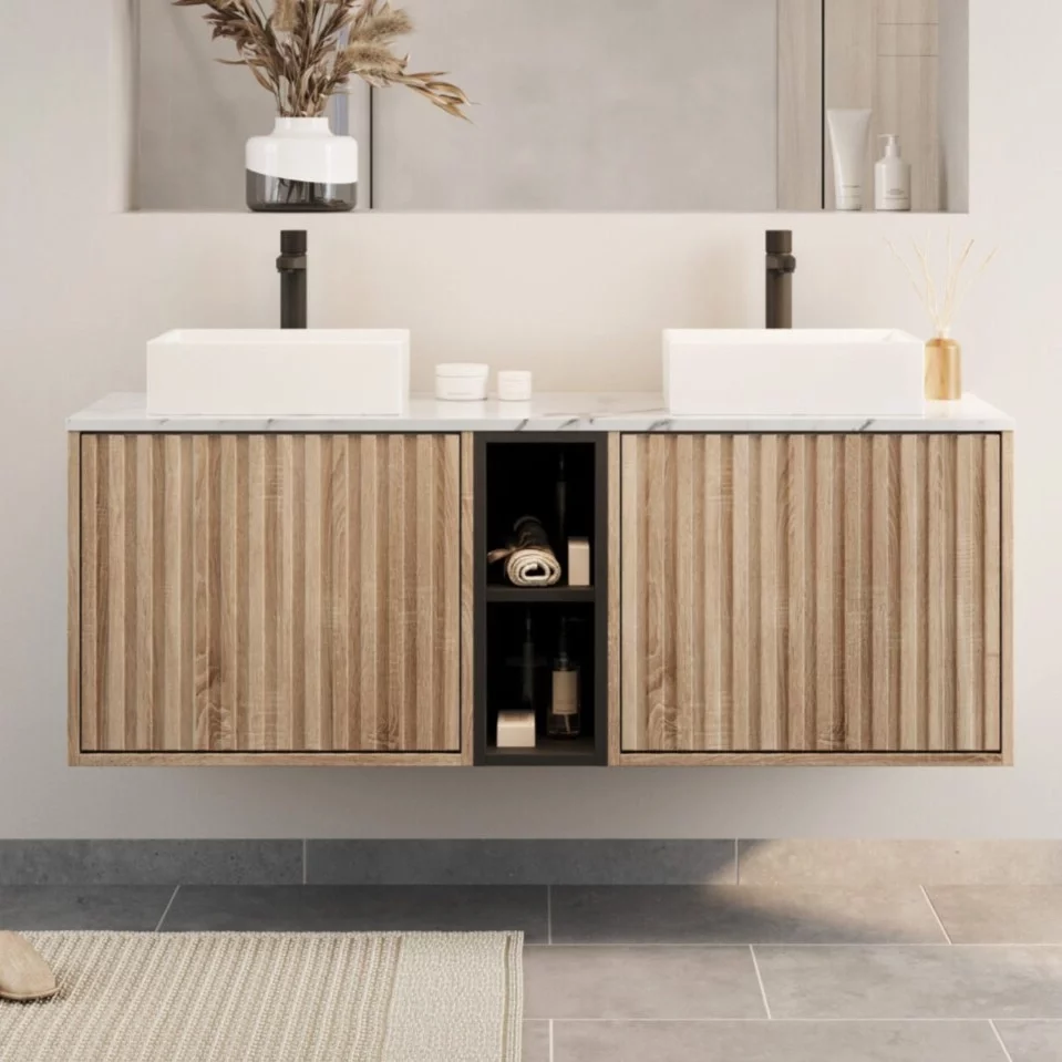 Scudo Alfie 1400mm Sonoma Oak Wall Hung Unit