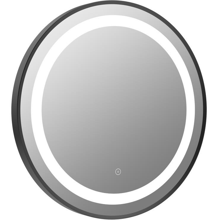 Haut Volant 600mm Round Front-Lit LED Mirror - Matt Black