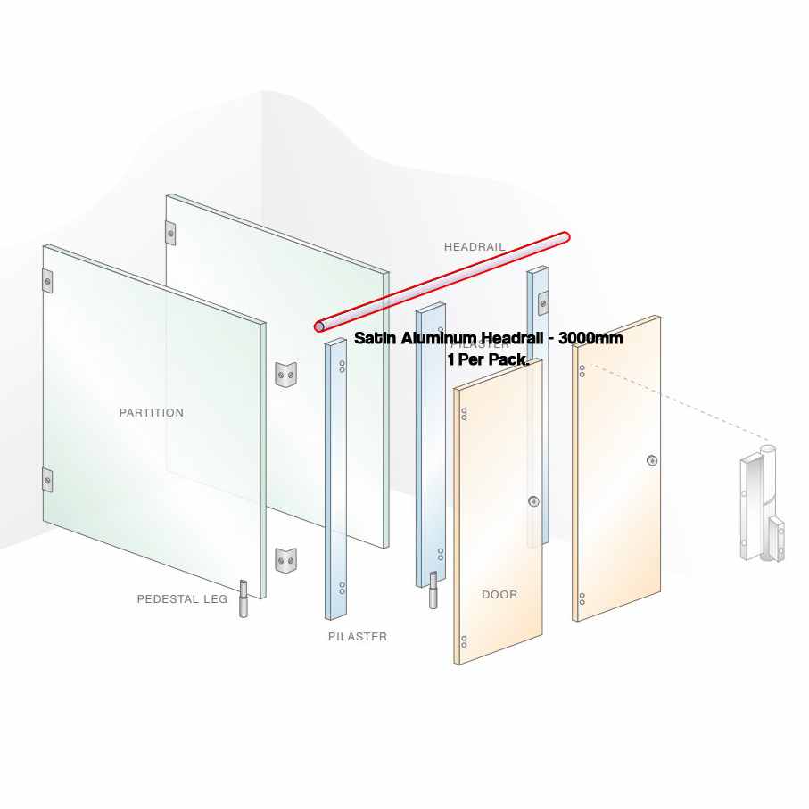RapidFit MFC - Satin Aluminium CH Headrail