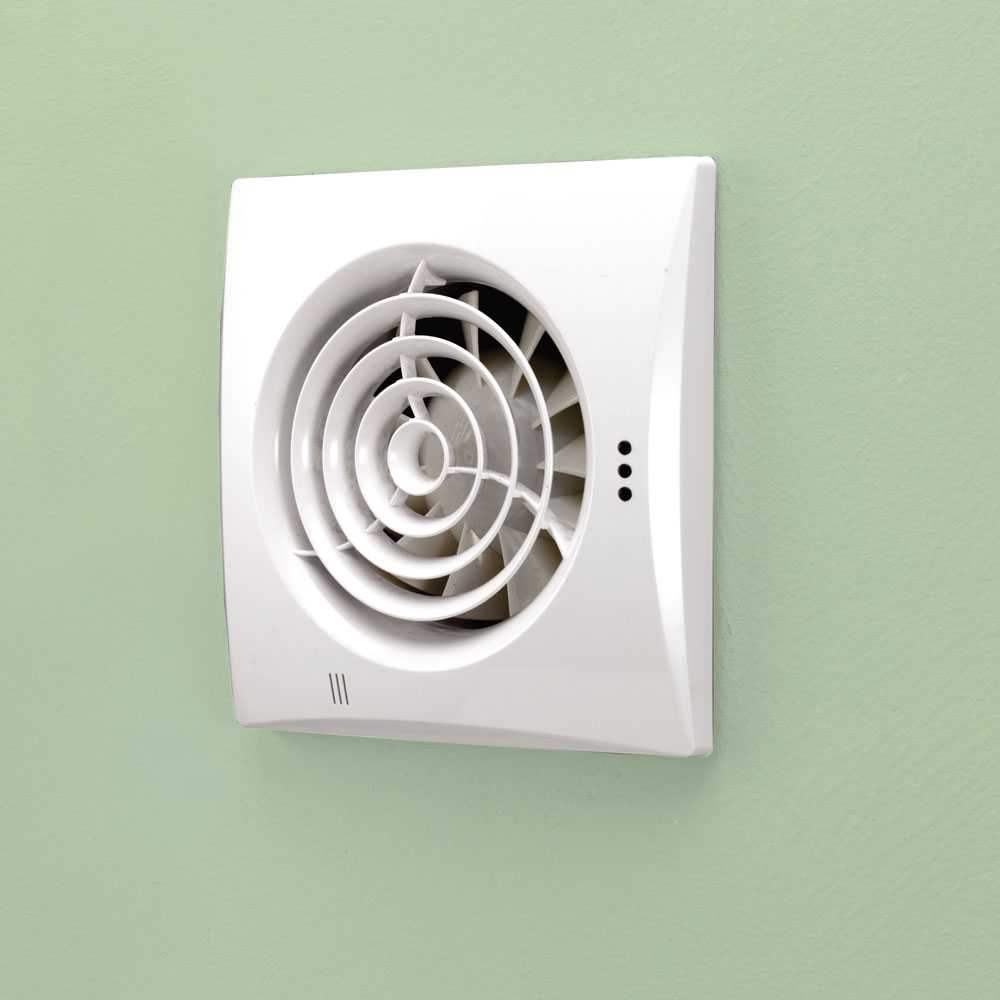 HIB Hush White Wall & Ceiling Mounted Timer Bathroom Extractor Fan 