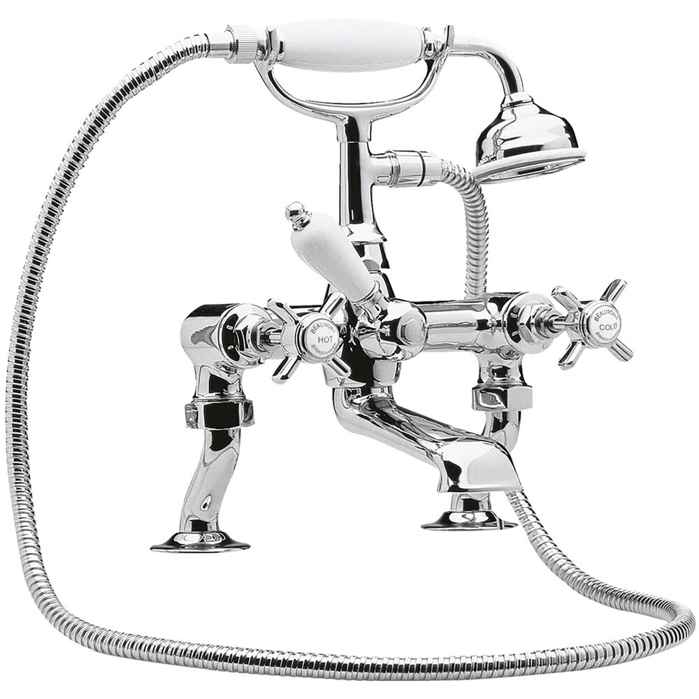 nuie Beaumont Chrome 3/4" Cranked Bath Shower Mixer