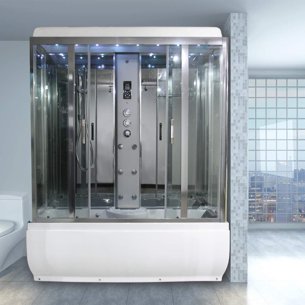 Insignia Showers 1800 Series Whirlpool Bath & Steam Shower Cabin - 1710 x 810