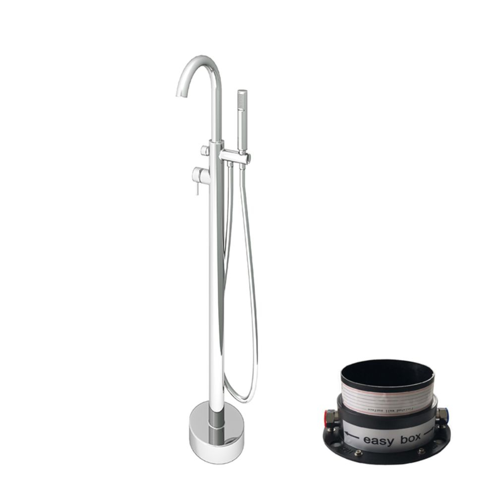 Abacus Iso Freestanding Bath Shower Mixer Tap - Chrome