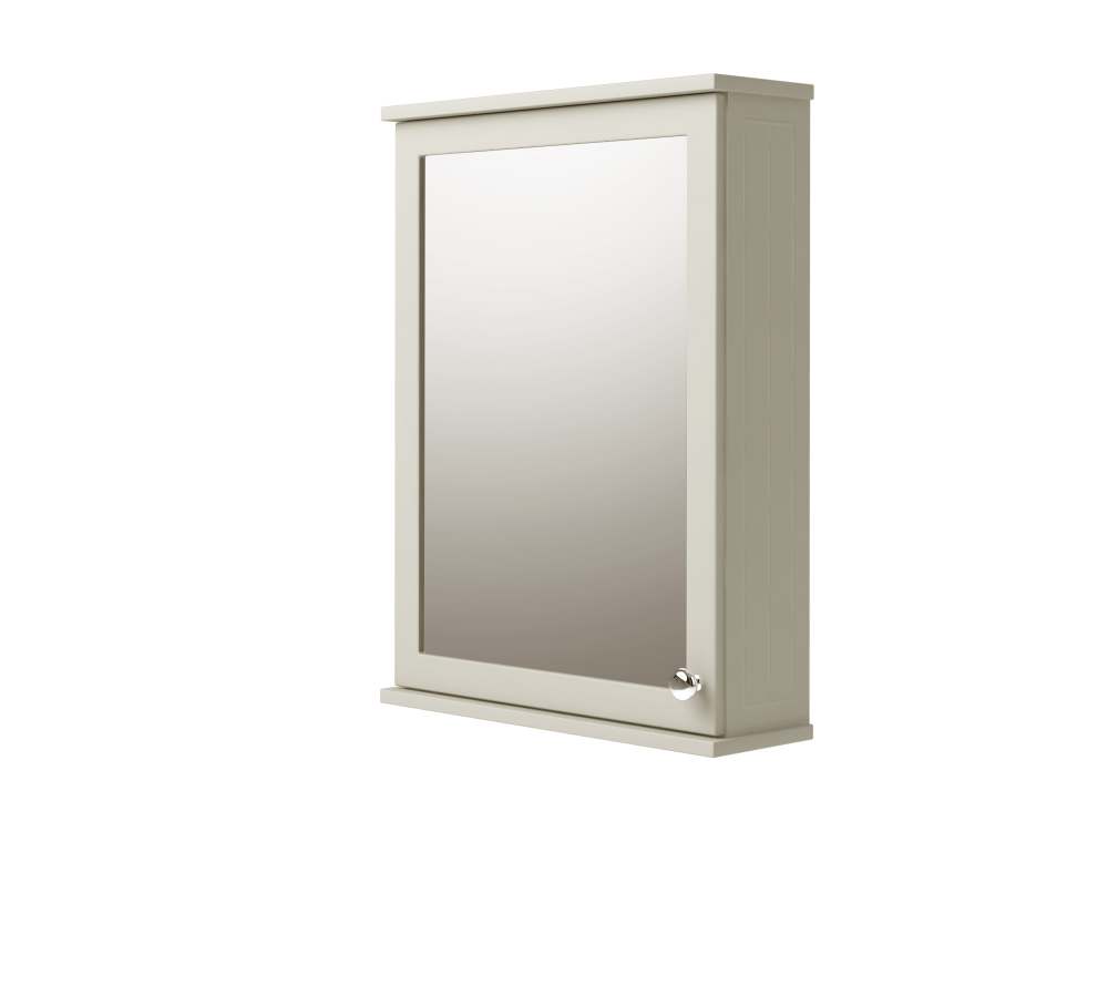 Classic Single Door Mirror Cabinet Ivory - Origins By Utopia