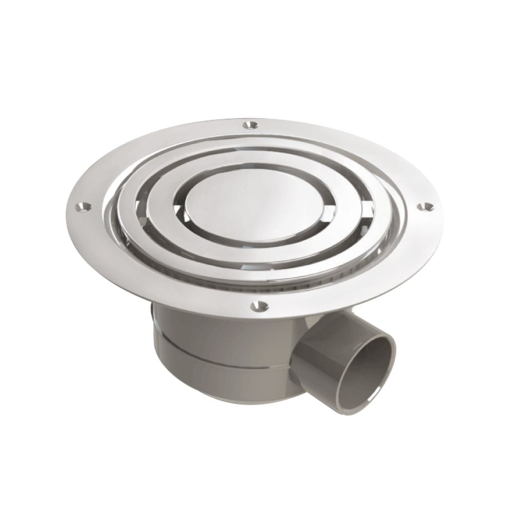 Aqua-Dec Horizontal Gravity Drain with Chrome Top - Vinyl Floor - CLEARANCE