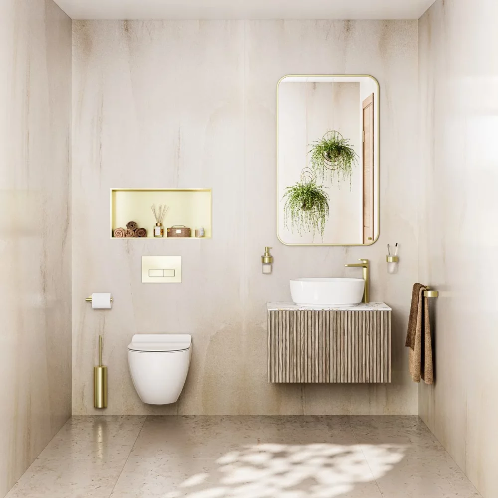 Indiana Limestone Showerwall Majestic Waterproof Core Laminate Panels