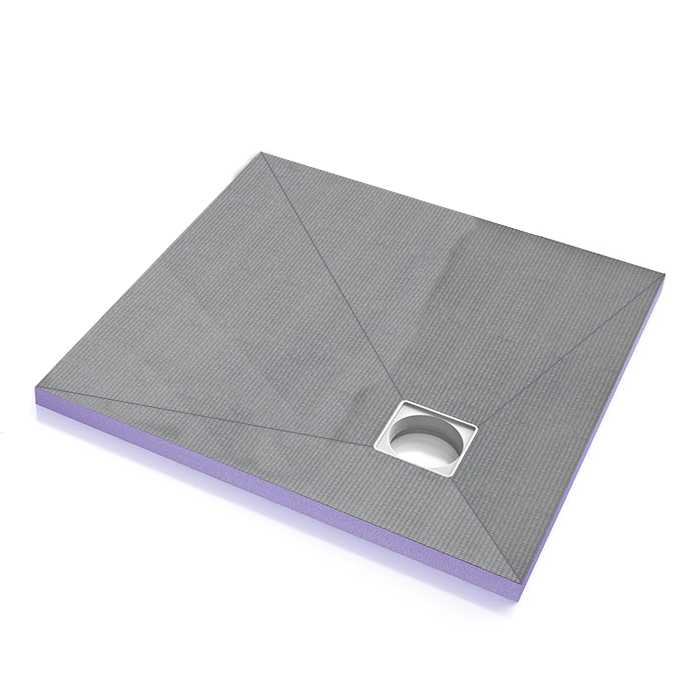 Jackoboard Aqua Flat 1000 x 1000mm Tileable Shower Tray - Offset Drain