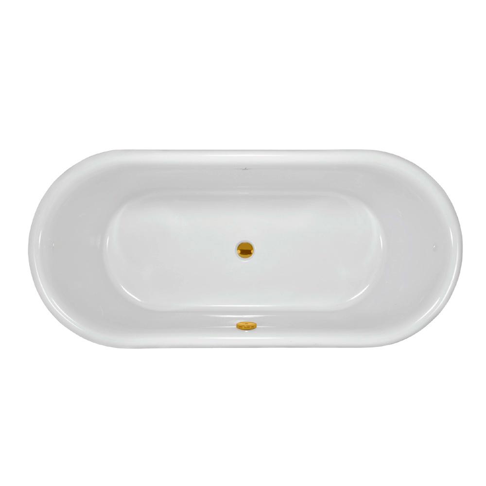 Jaquar Queens Traditional Freestanding Bath 1702mm with Gold Legs