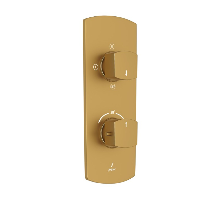 Jaquar Kubix Prime Matt Gold Matt Concealed 3 Outlet Shower Valve   