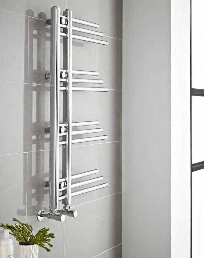 Kartell New York 906 x 500mm Designer Bathroom Radiator - Chrome