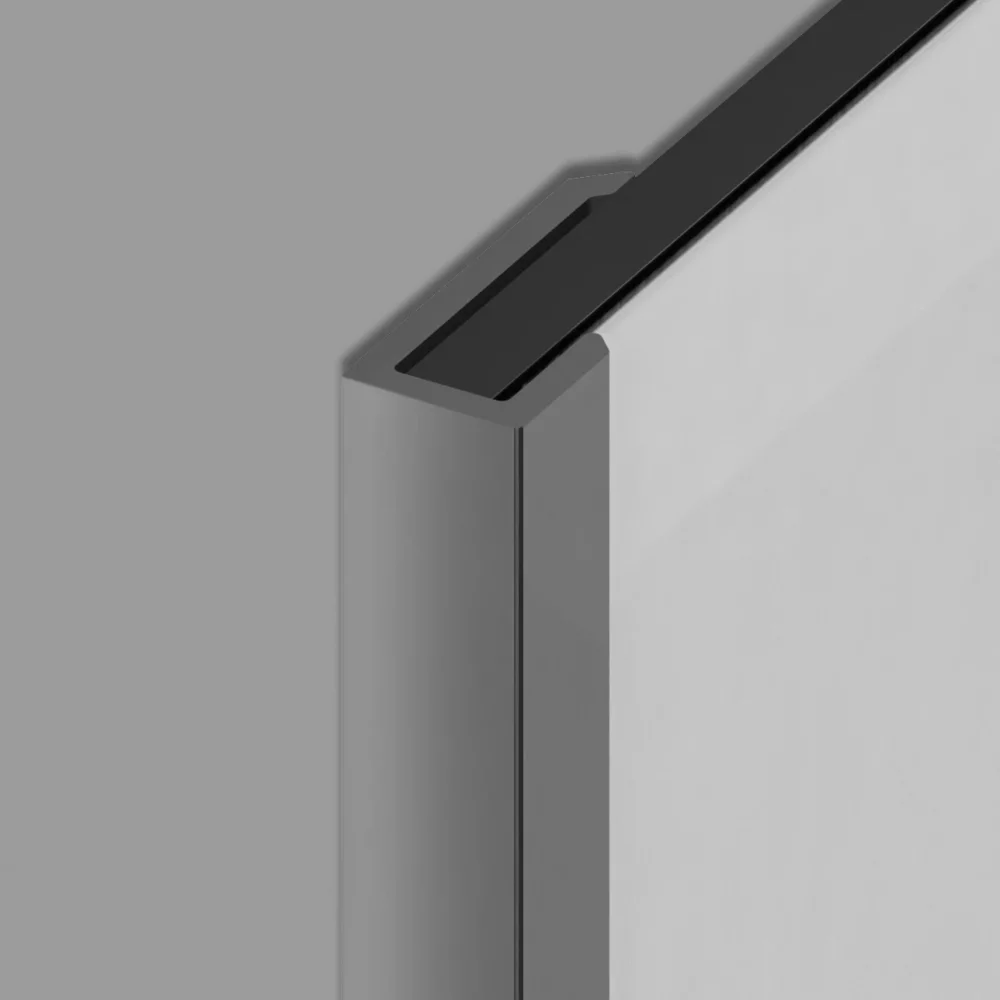 Kinewall End U Caps Silver Pair