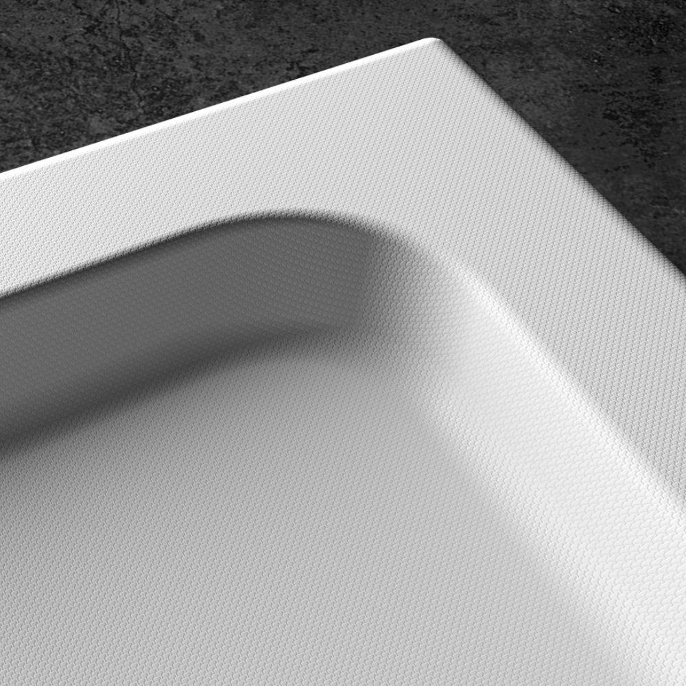 Kudos Kstone 1100 x 700 Rectangular AntiSlip Shower Tray Corner Waste