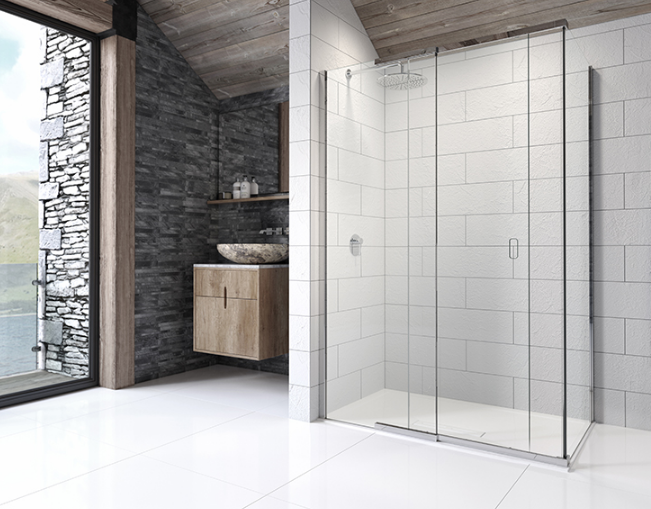 Kudos Pinnacle 8 1200mm Sliding Shower Door for Corner, P8SC120