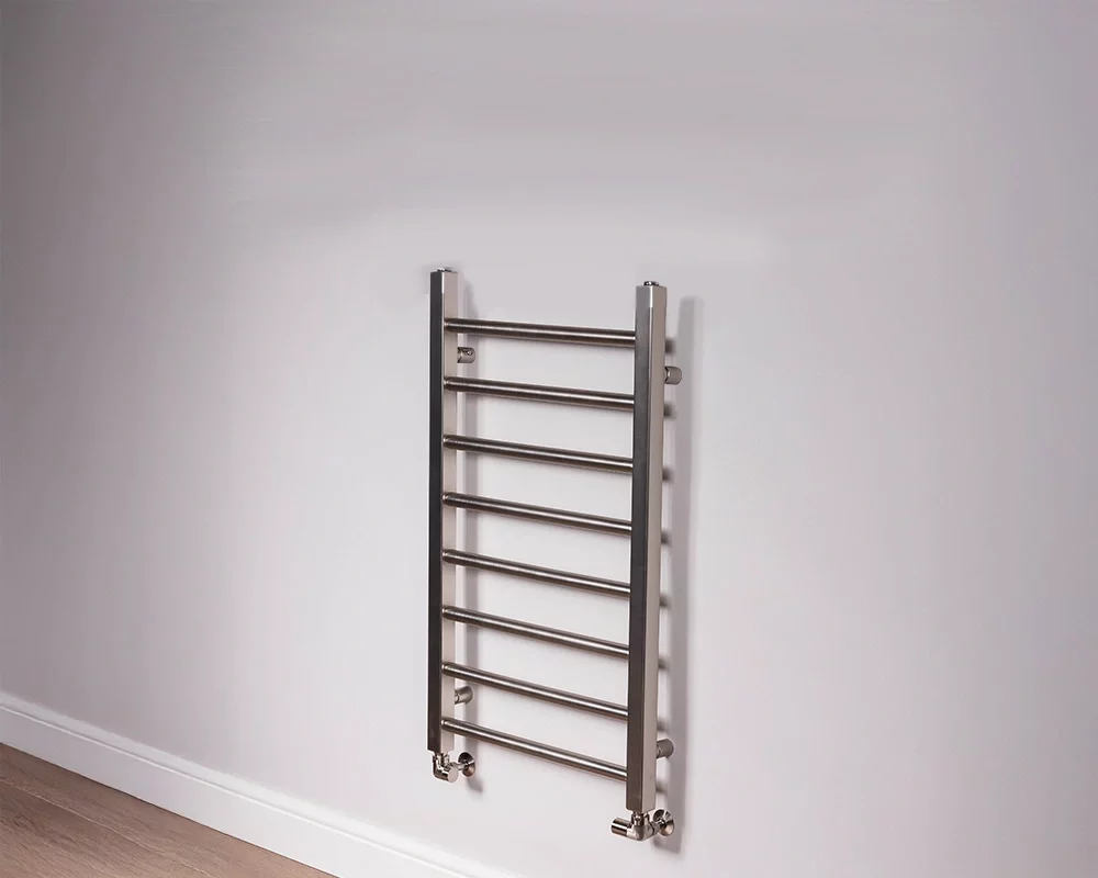 DQ Kylo 800 x 500mm Brushed Nickel Towel Radiator