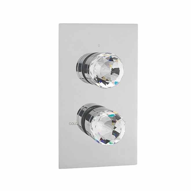 Liberty Crystal Concealed Shower Valve - Single Outlet - Sagittarius