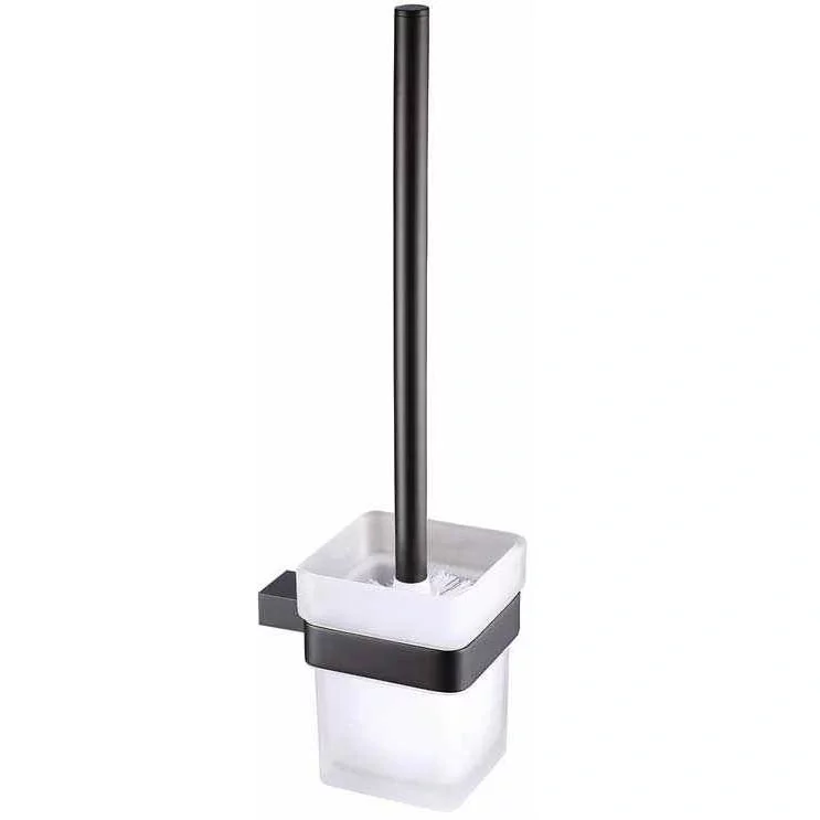 Black Toilet Brush and Holder
