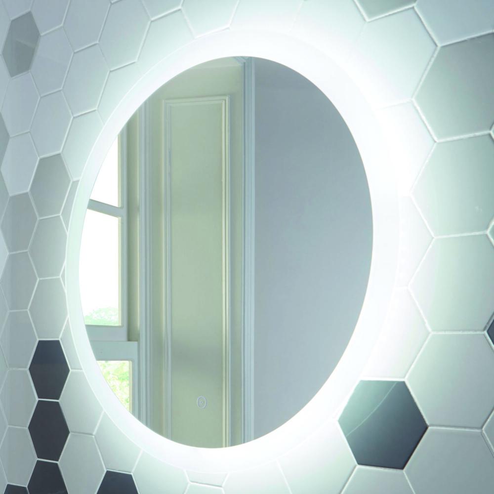 Scudo Lunar Round Back Lit LED Bathroom Mirror - 800mm