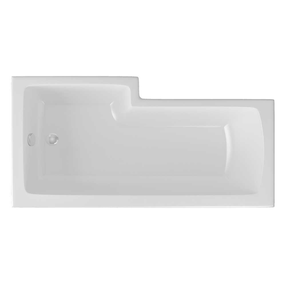 Beaufort Shannon 1700 x 850 L Shaped Shower Bath - Right Hand