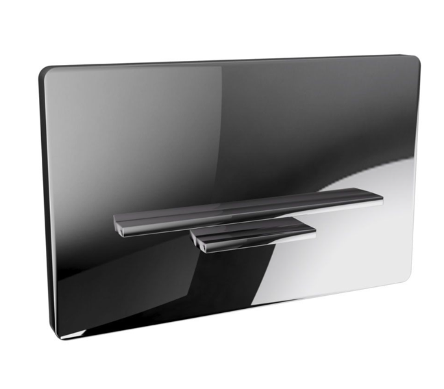 Laguna Black Chrome Flush Plate by Jaquar