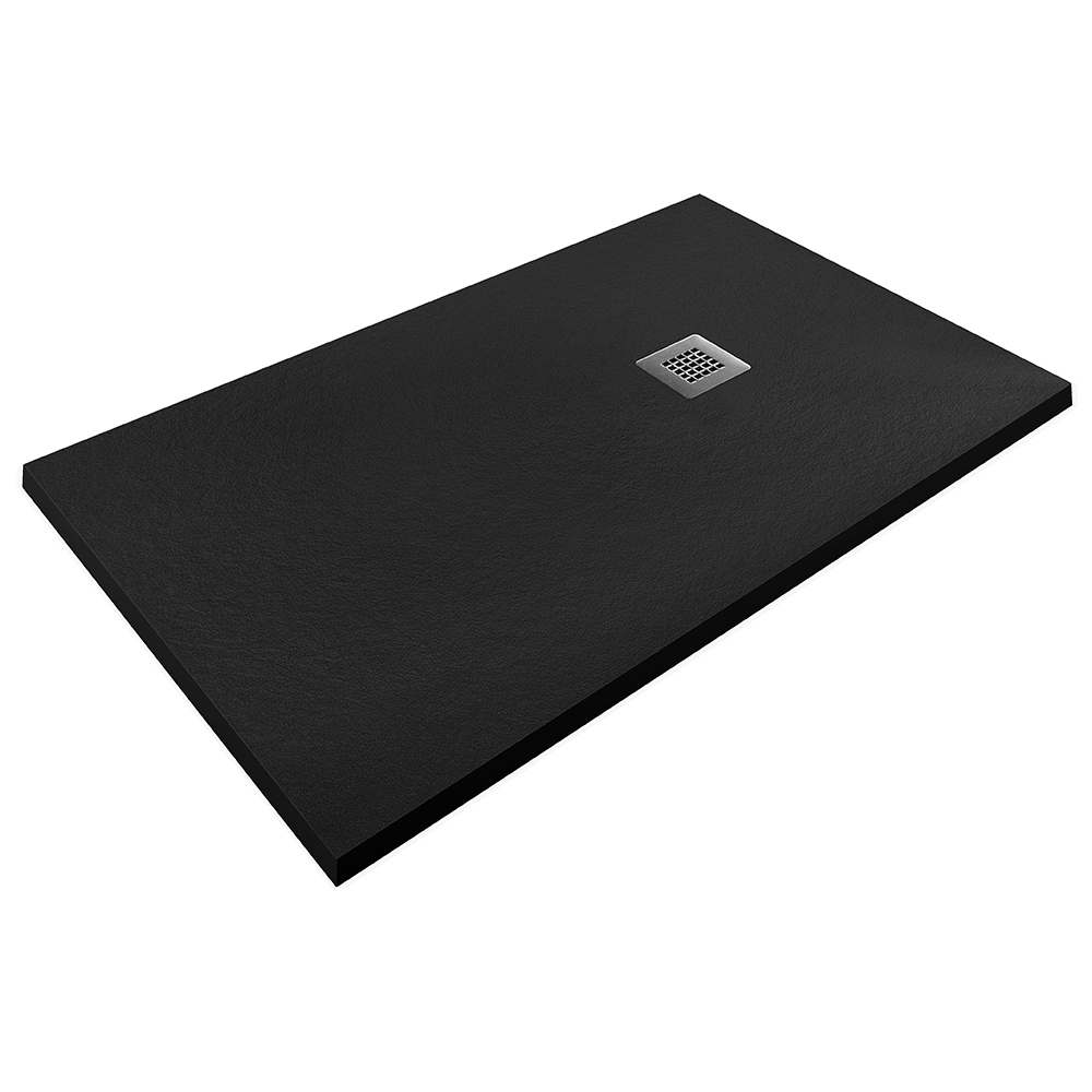 Lancia Cuttable Slate 1500 x 700 Rectangle Shower Tray - Black