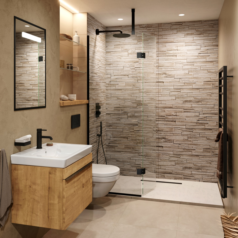 Ledgestone M1 PVC Wetpanel Shower Board 2400 x 1000mm