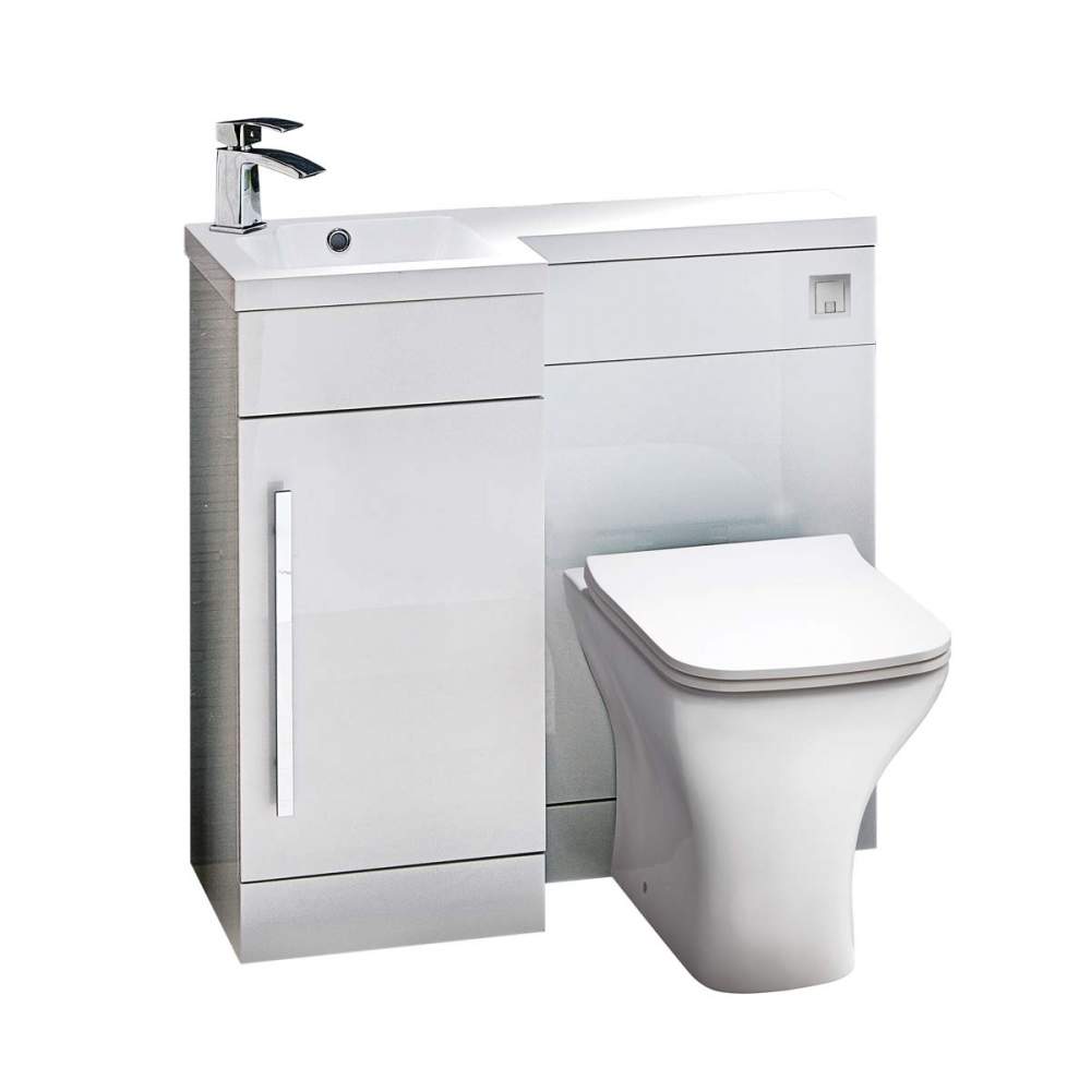 Scudo Lili 900mm Bathroom Furniture Pack - Gloss White