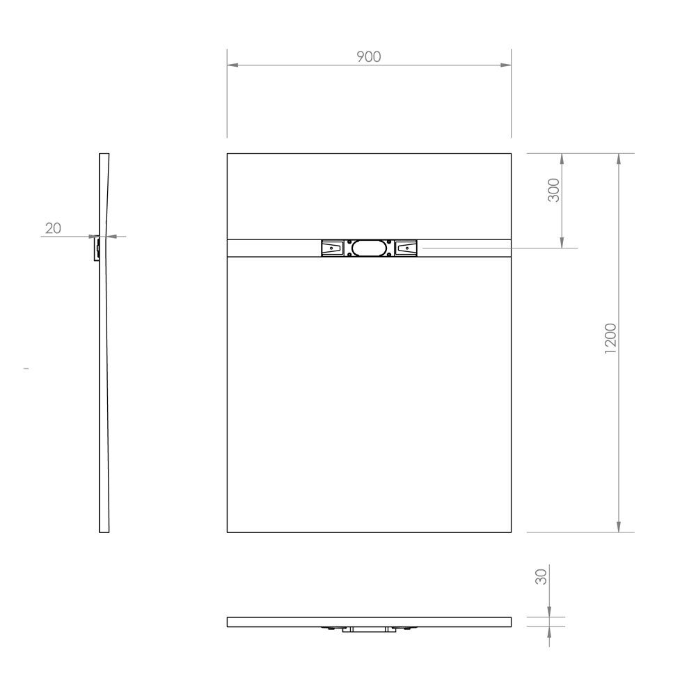 Abacus Level Access Linear Uno Stainless Steel End Waste Wetroom Kit
