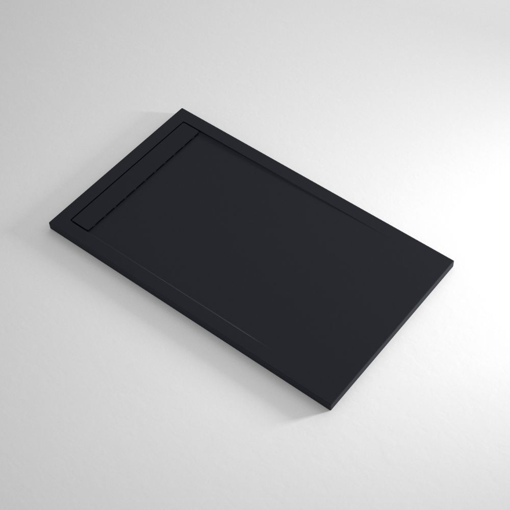 Lujo Lineal 1700 x 800mm Black Slate Linear Waste Shower Tray