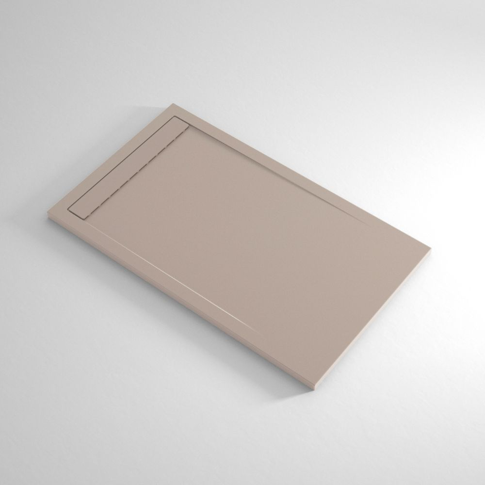 Lujo Lineal 1600 x 900mm Sand Slate Linear Waste Shower Tray