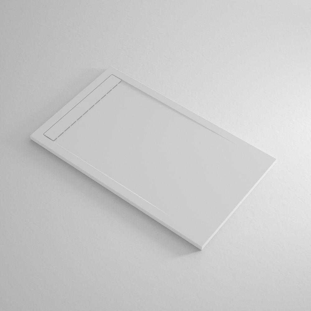 Lujo Lineal 1700 x 800mm White Slate Linear Waste Shower Tray