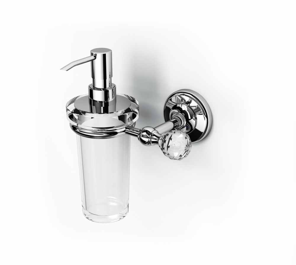 Oriental Crystal Soap Dispenser - Chrome, Gold or Black Chrome