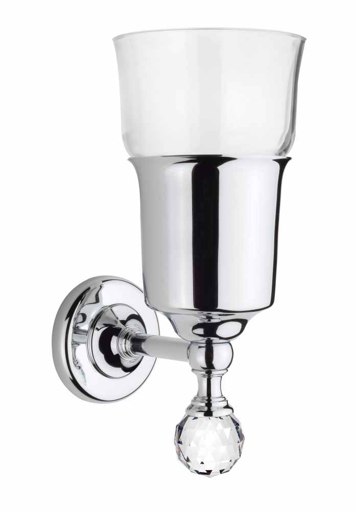 Oriental Crystal Tumbler Holder - Chrome, Gold or Black Chrome