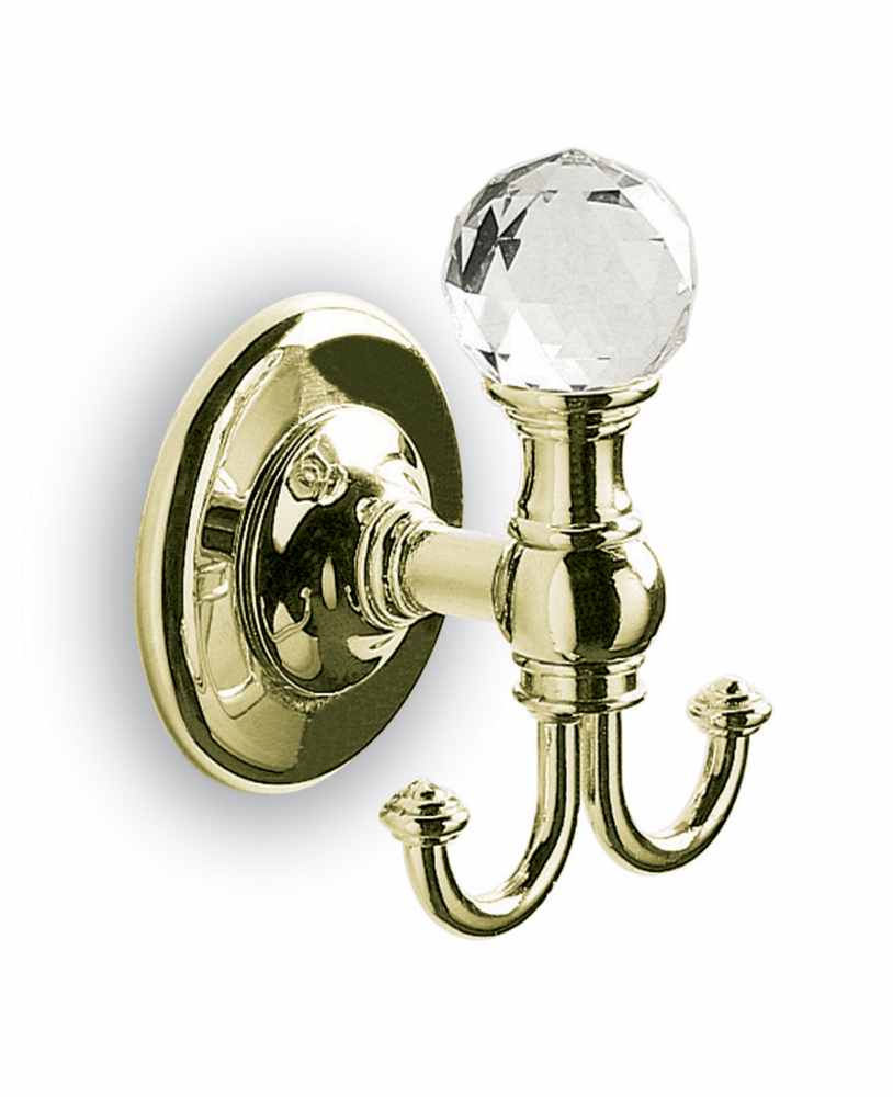 Oriental Crystal Robe Hook - Chrome, Gold or Black Chrome