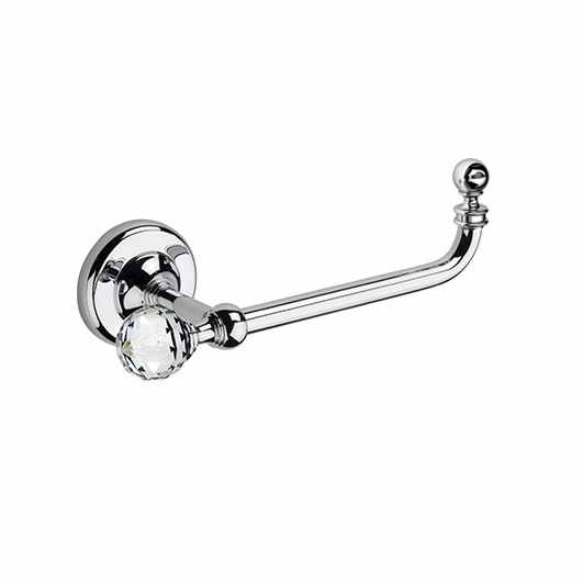 Oriental Crystal Open Toilet Roll Holder - Chrome, Gold or Black Chrome