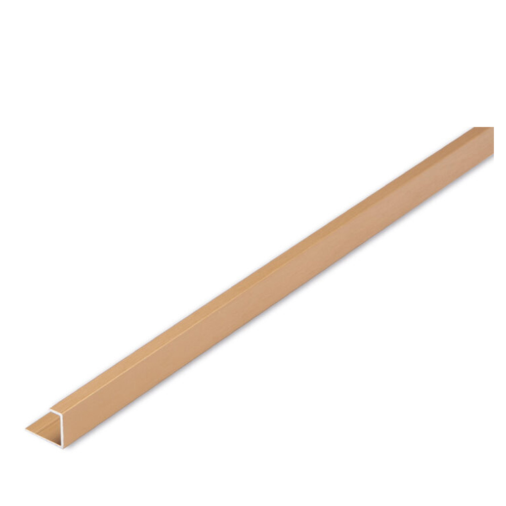 MEGAboard Aluminium Brushed Brass Edge Trim - 2400mm