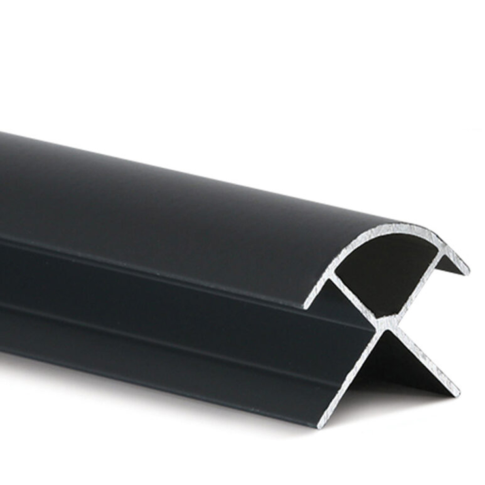 MEGAboard Aluminium Black External Corner - 2400mm