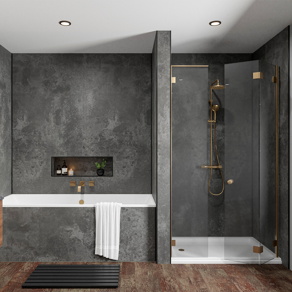 Magma Stone Wetwall Mermaid Plywood Bathroom Wall Boards