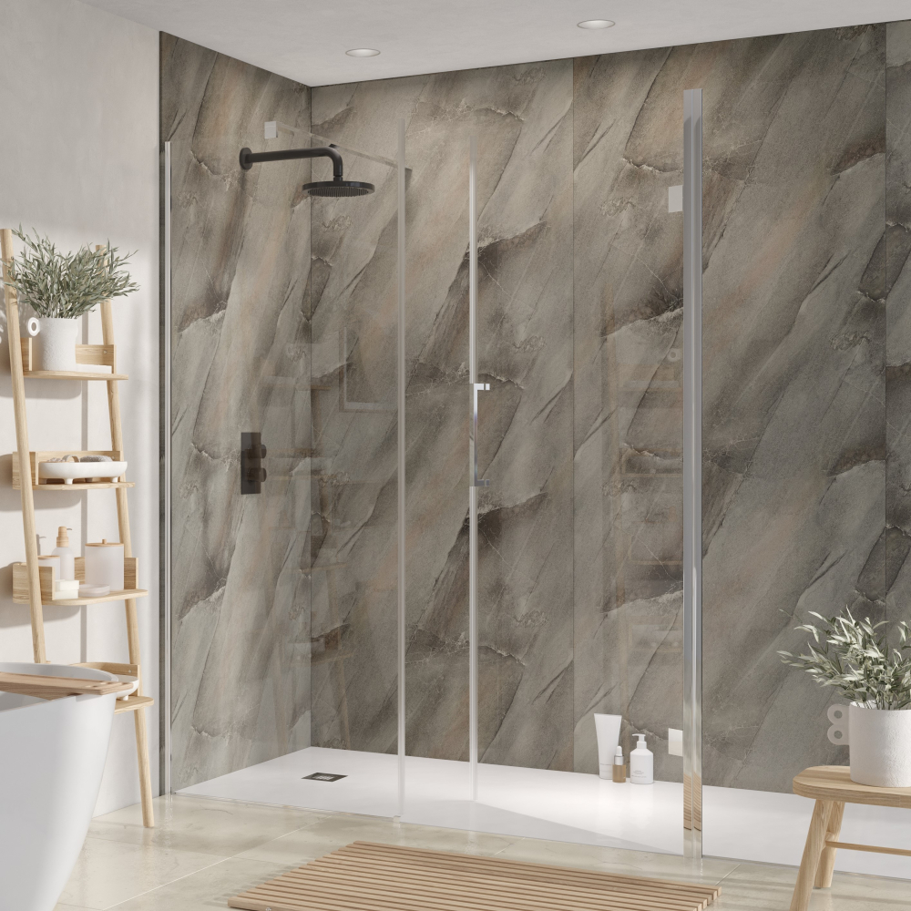 Matt Slate M1 PVC Wetpanel Shower Board  2400 x 1000mm