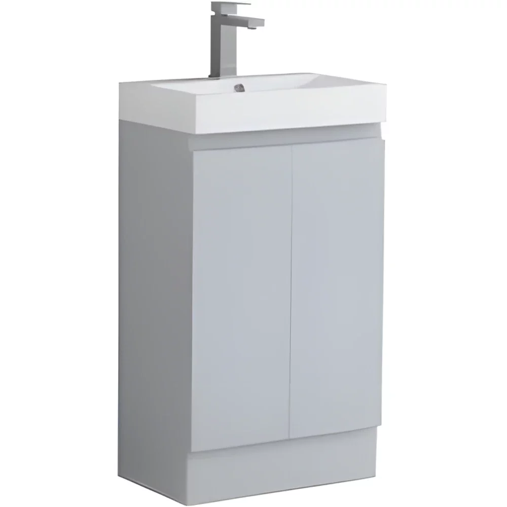 Mercia 490mm Light Grey Slim 2 Door Waterproof Vanity Unit