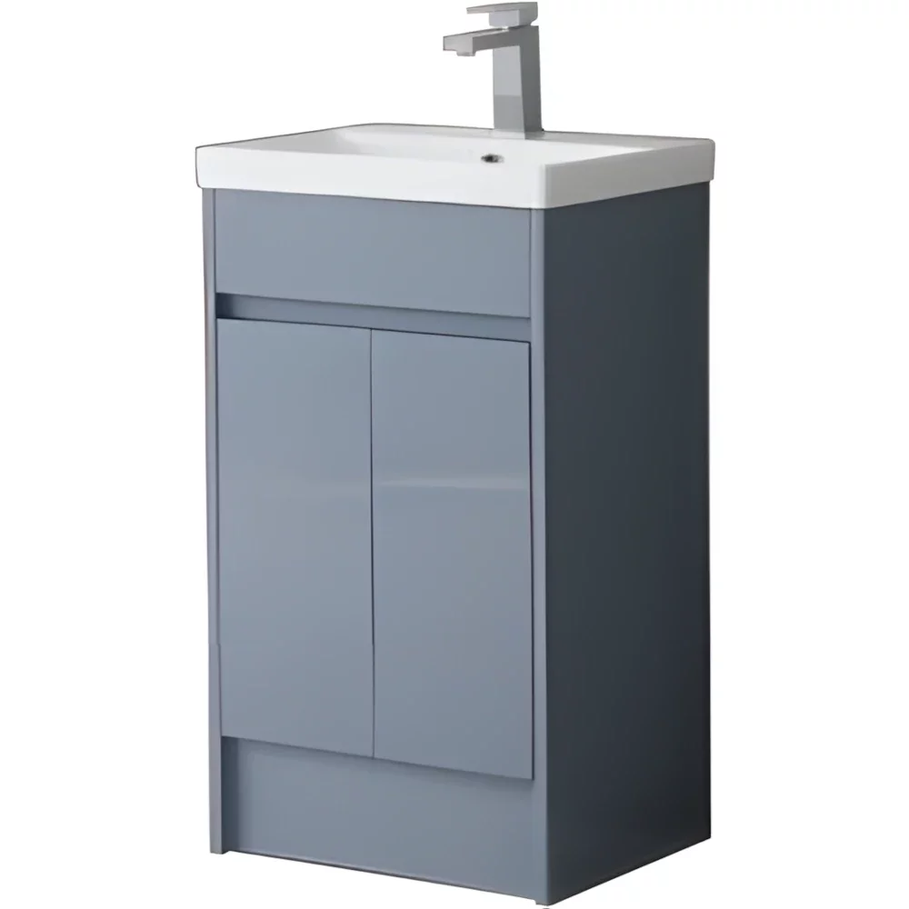 Mercia 500mm Mid Grey Gloss 2 Door Waterproof Vanity Unit