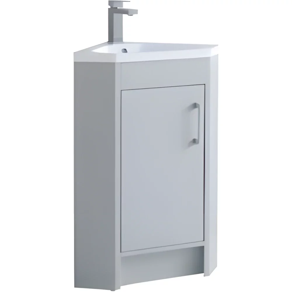 Mercia Light Grey Waterproof Corner Vanity Unit