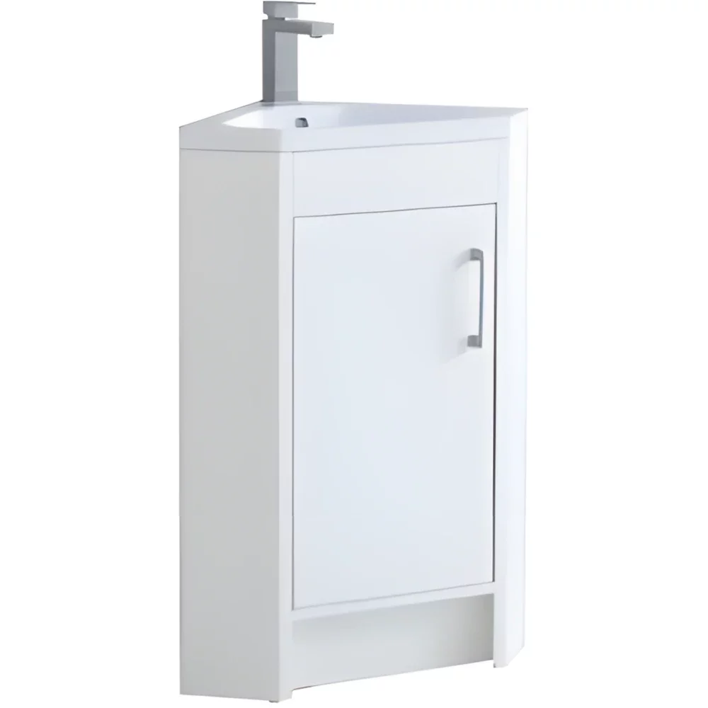 Mercia White Waterproof Corner Vanity Unit