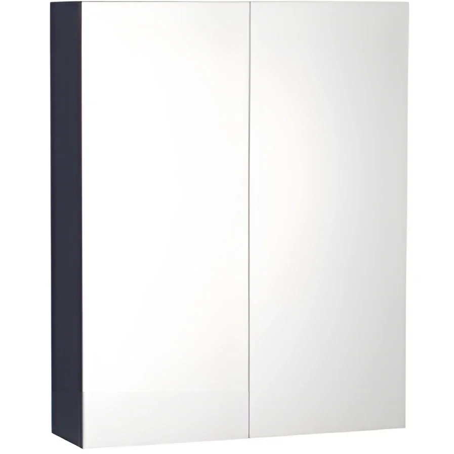 Mercia Mid Grey Gloss Double Door Mirror Cabinet