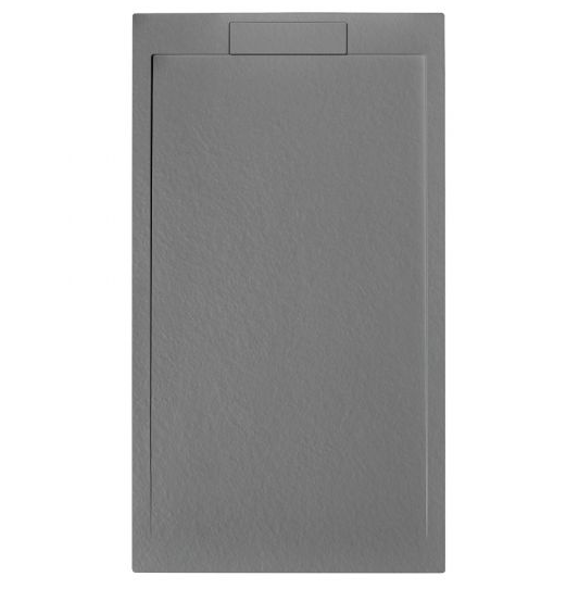 Giorgio Lux Grey Slate Effect Shower Tray - 1000 x 900 - Concealed Waste