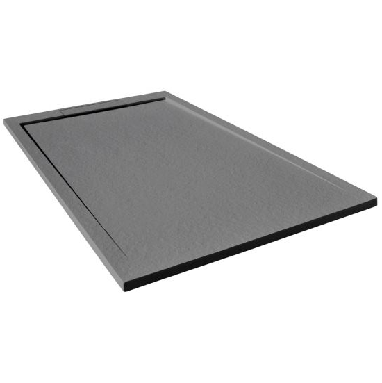 Giorgio Lux Grey Slate Effect Shower Tray - 1200 x 900 - Concealed Waste