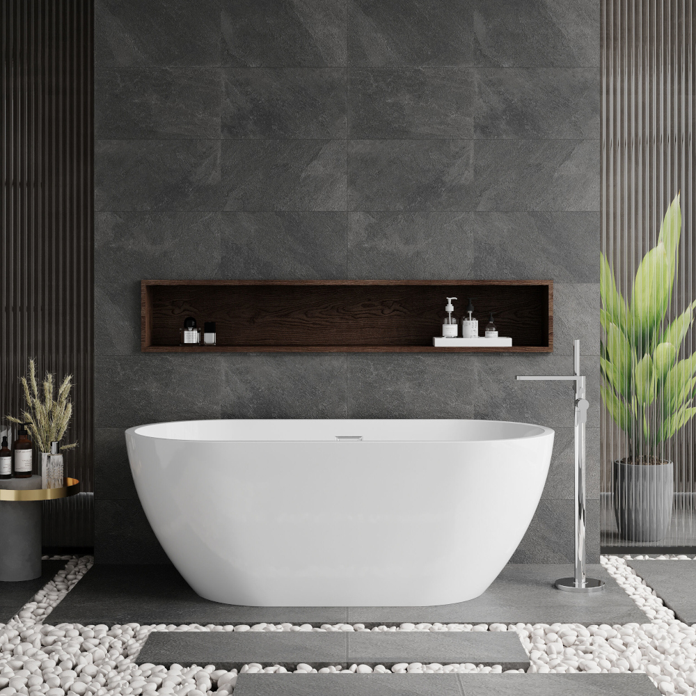 Nuie Choice Pendulum 1700mm Double Ended Freestanding Bath