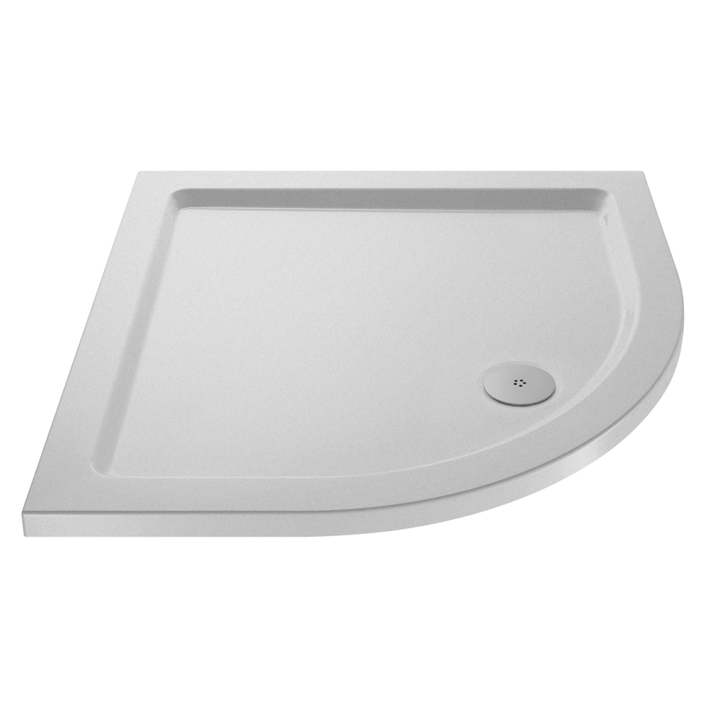 Nuie Slimline Anti Slip 800mm Pearlstone Quadrant Shower Tray