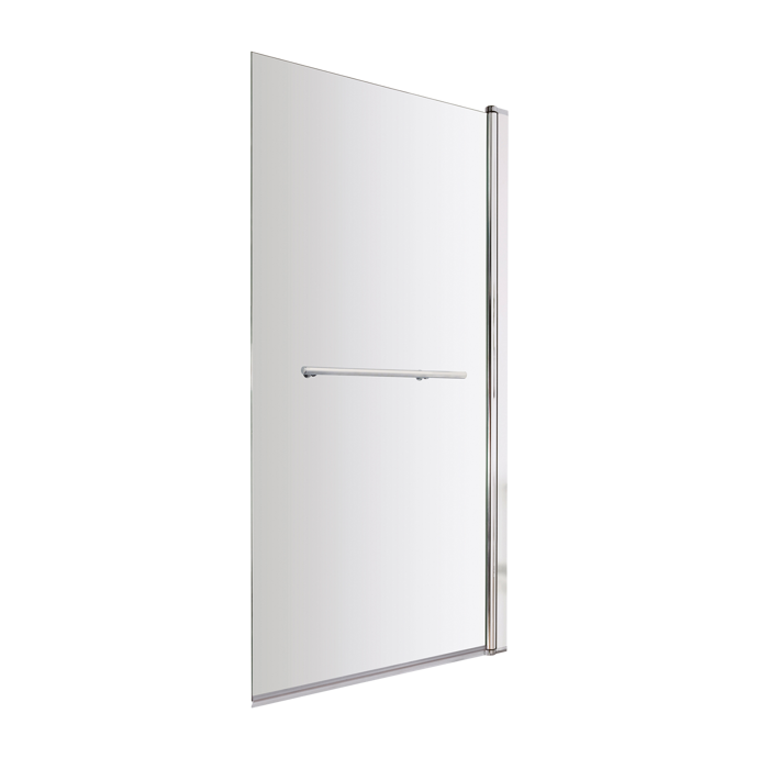 Nuie Pacific Square Bath Shower Screen With Rail - Clearance