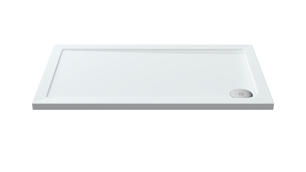 Nuie Pearlstone 1200 x 700mm Slimline Rectangle Shower Tray 