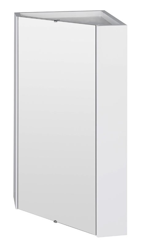 Delaware / Mayford Corner Wall Mirror Unit - Gloss White